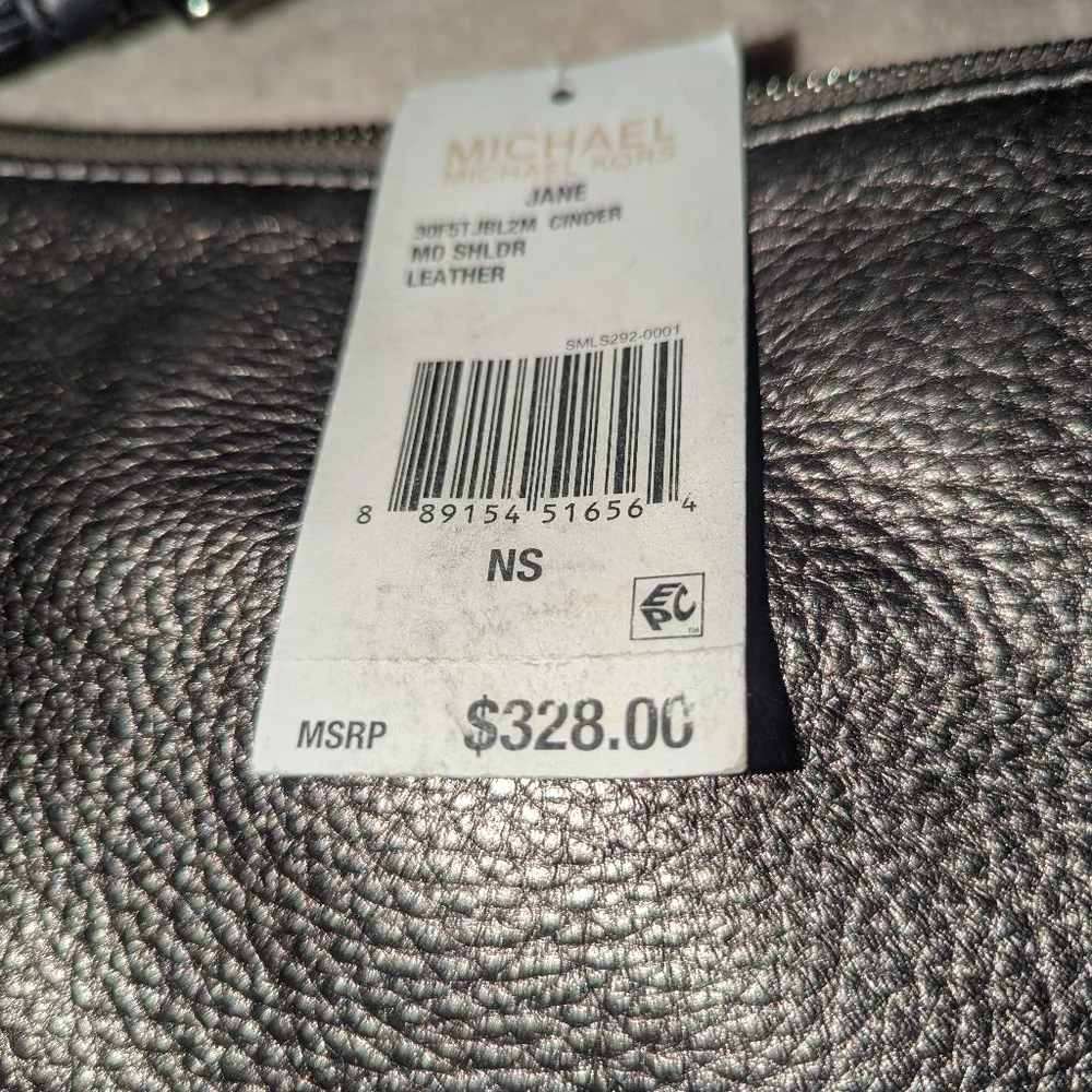 Michael Kors Metallic Shoulder Bag with Black Strap